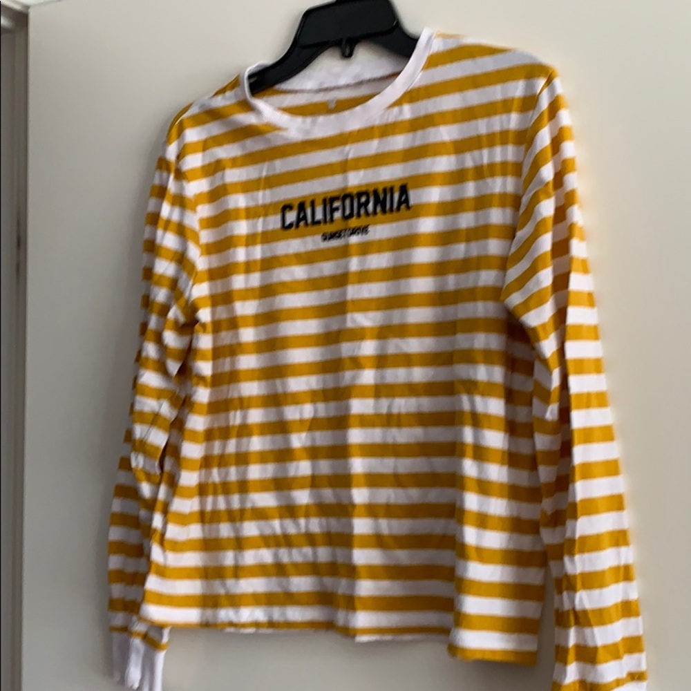 Yellow stripe tee